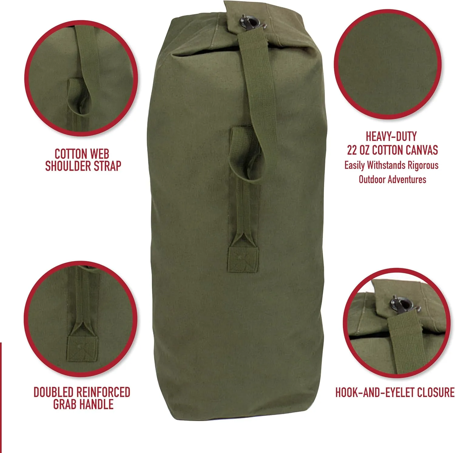 Rothco Top Load Canvas Duffle Bag