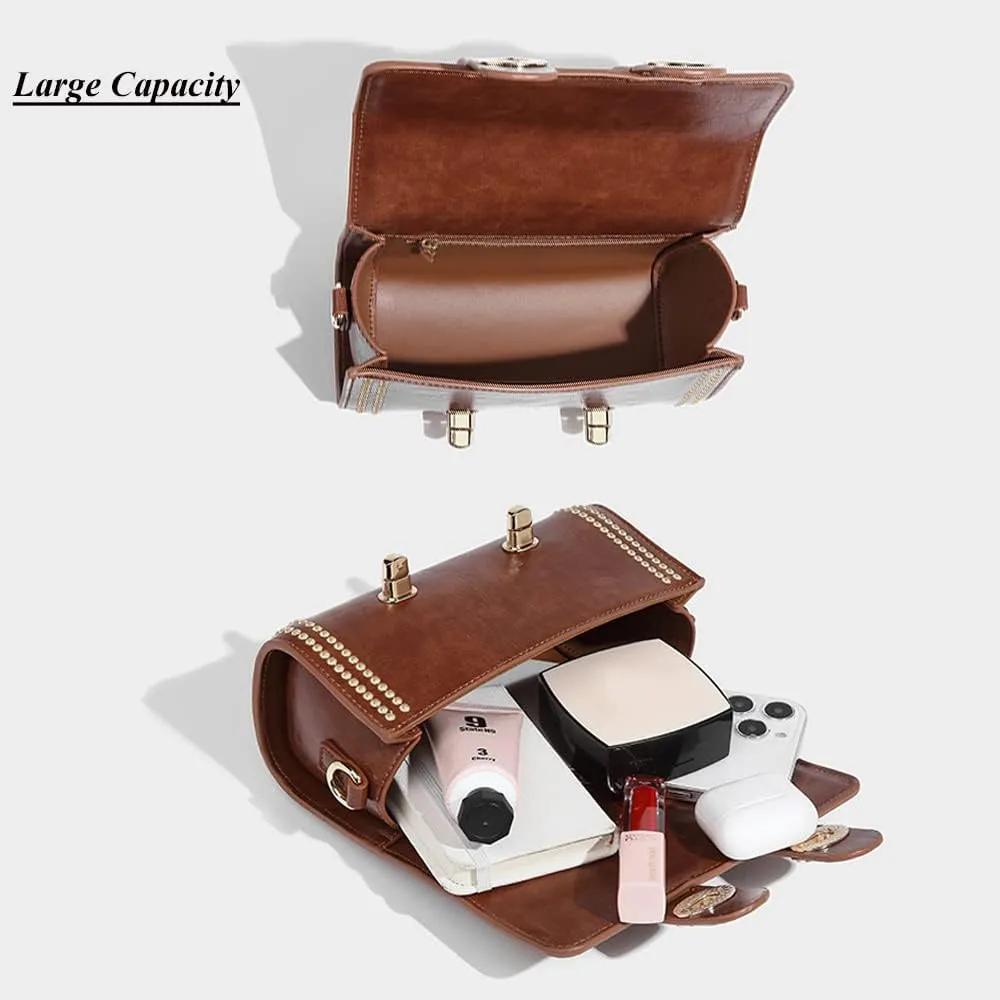 RTGGSEL Quilted Lattice Crossbody Shoulder Bags for Women Small Tote Square Satchel Handbags Purse with Bunny Doll Pendant