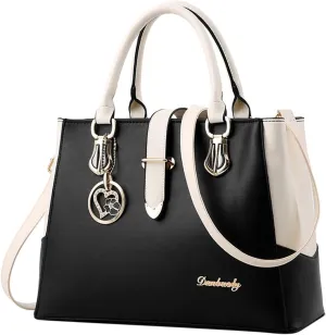 Satchel Bags for Women Cute Hobo Tote Handbags Clutch Purses with Zipper Closure Vacation Versatile Bag(Black)