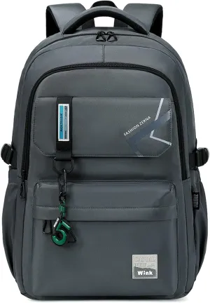 School Backpack for Boys Middle School Elementary Bookbags for Teens Boys, Waterproof Lightweight Casual Daypack(Dark Gray)