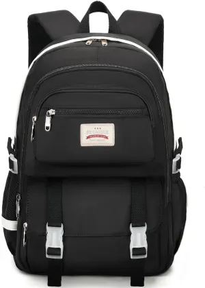 SCIONE School Backpacks for Teen Girls-Laptop Backpacks 15.6 Inch Primary Middle College Bookbag Travel Daypack Bags for Teens Girls Women Students-Black