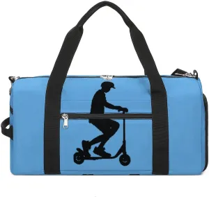 Scooter Move-stunt Scooter Sports Gym Bag Lightweight Travel Duffel Bag Workout Bags Casual Weekender Bag for Men Women