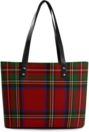 Scottish Clan Home Hume Large Capacity Portable Leather Handbag