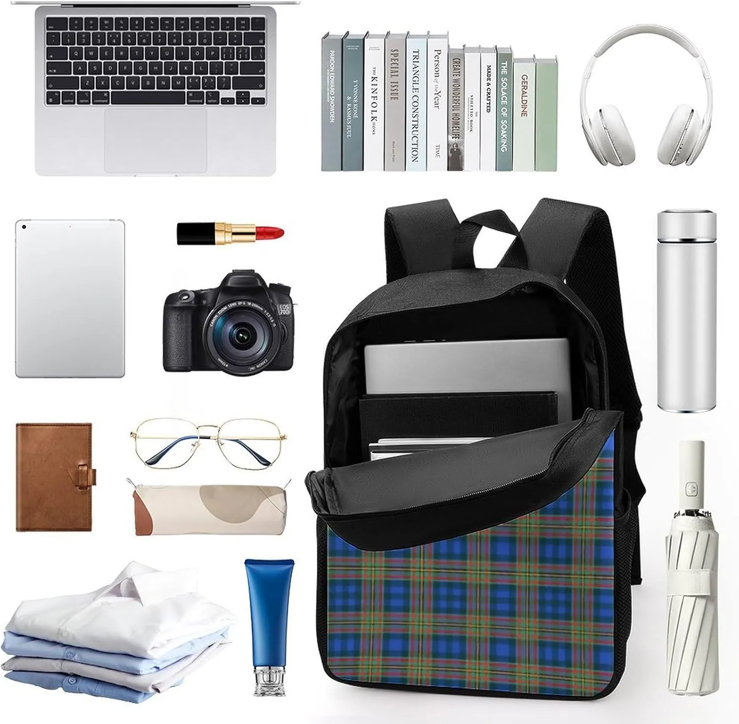 Scottish Clan MacLellan Tartan Plaid Backpack Lightweight Waterproof Backpacks Laptop Backpack for Unisex Casual Travel Daypacks Large Capacity