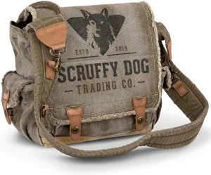 SCRUFFY DOG Crossbody Vintage Messenger Bag for Men and Women - Satchel Bag Men - Canvas Shoulder Bags - 13 inch
