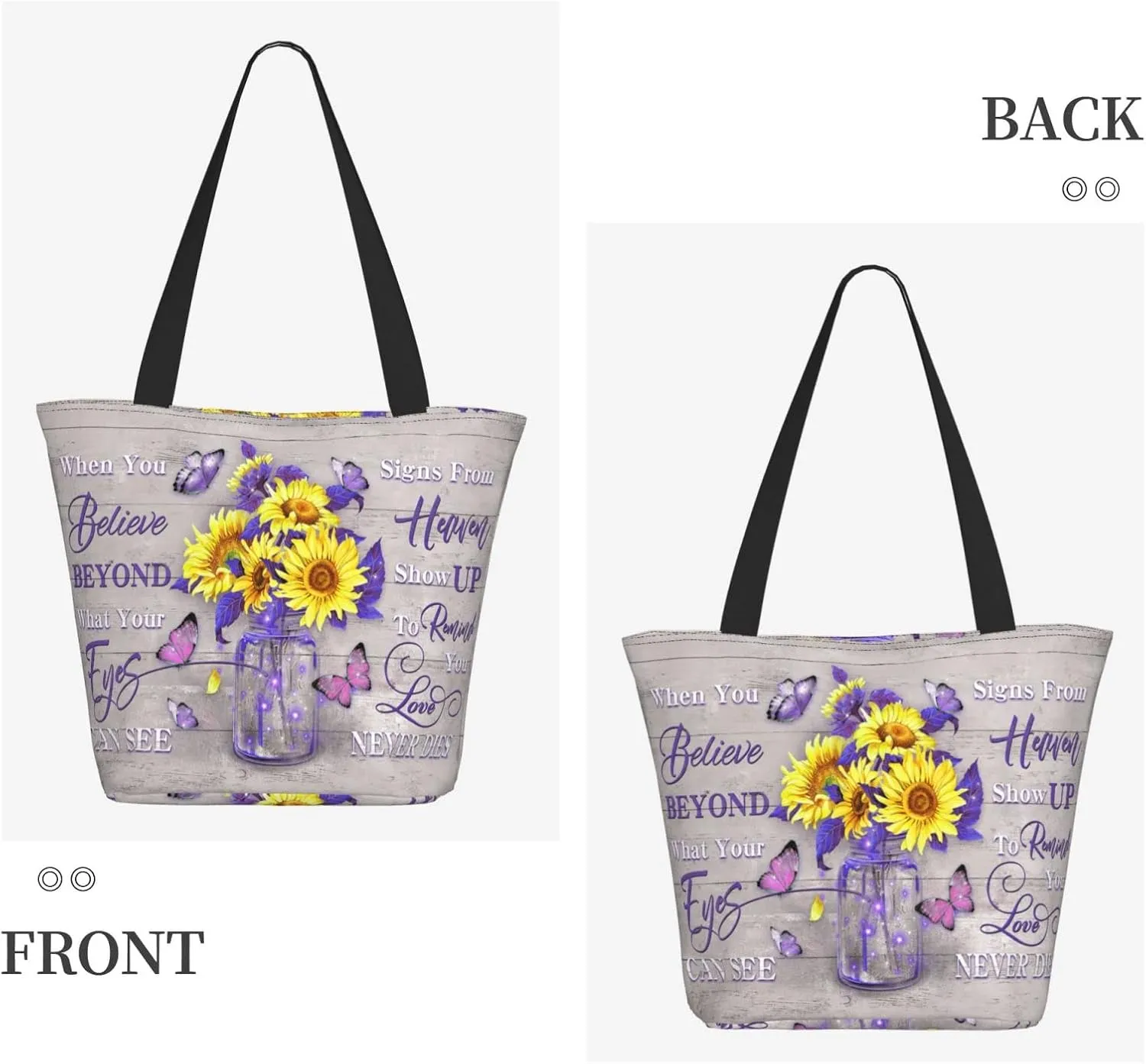 SENROLAN Bible Tote Bag Christian Reusable Shopping Tote Bag Inspirational Scripture Gift Bags For Women Mothers Day