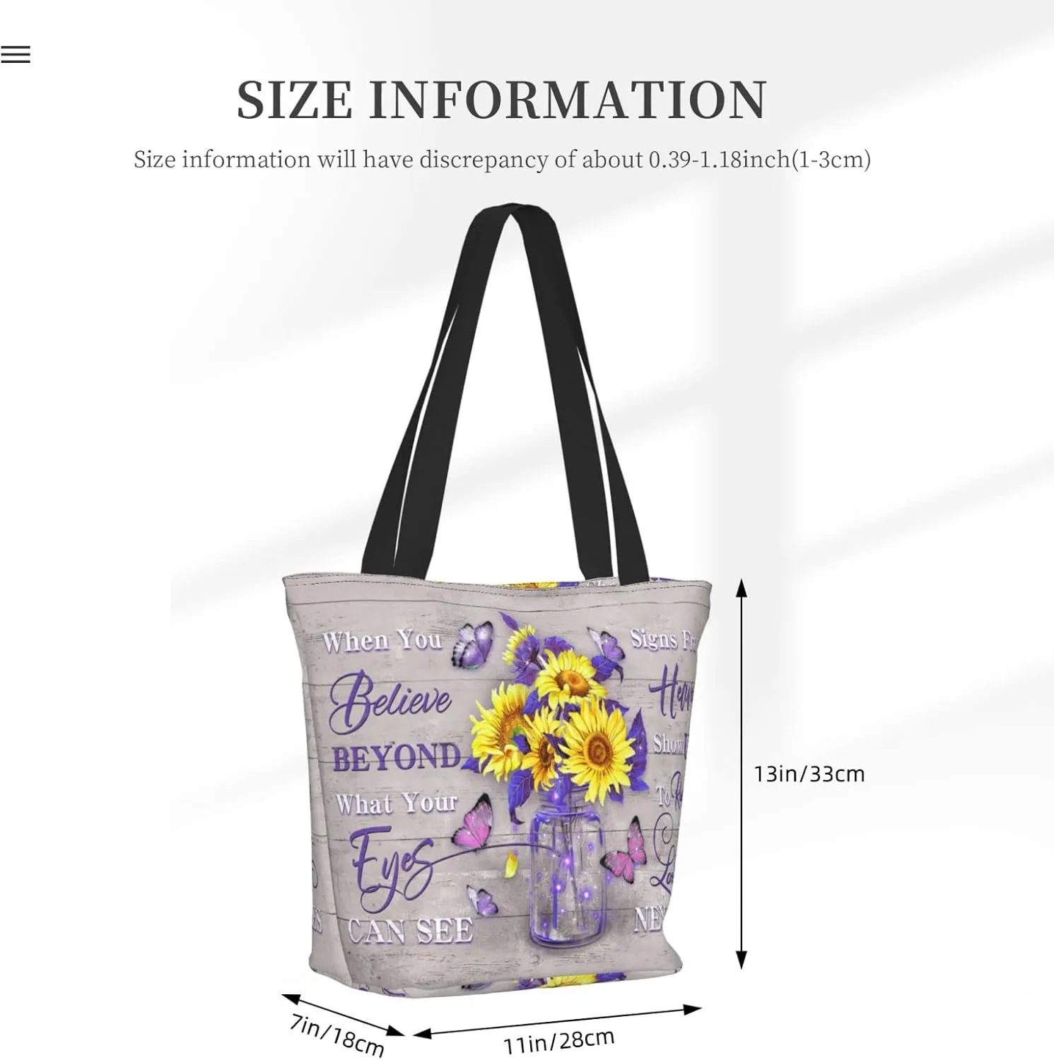 SENROLAN Bible Tote Bag Christian Reusable Shopping Tote Bag Inspirational Scripture Gift Bags For Women Mothers Day
