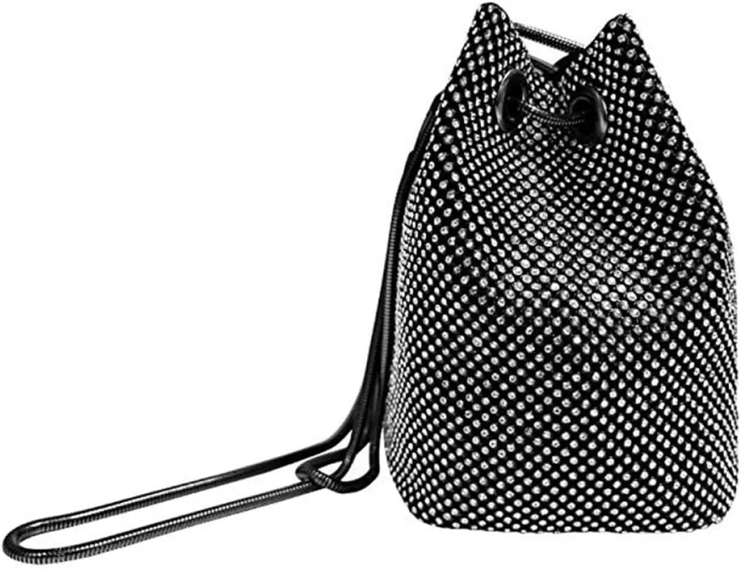 Sequined Bucket Bag Rhinestone Clutches Bag Rhinestone Clutches for Women Prom Clutch Bag Crossbody Bag