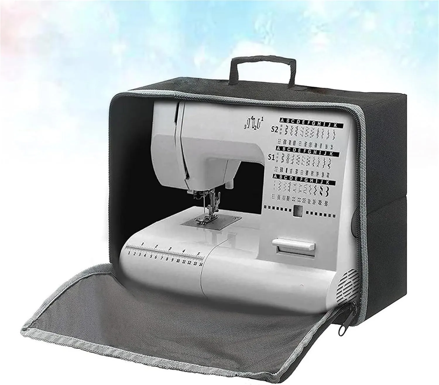 Sewing Machine Bag Machine Sewing Cover Tote Case Zipper Carry Carrying Machien Quilt Travel Sew Carrier Handbag Universal Quilted Case