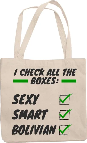 Sexy, Smart, Bolivian, Hispanic & Amerindian Reusable Tote Bag Stuff