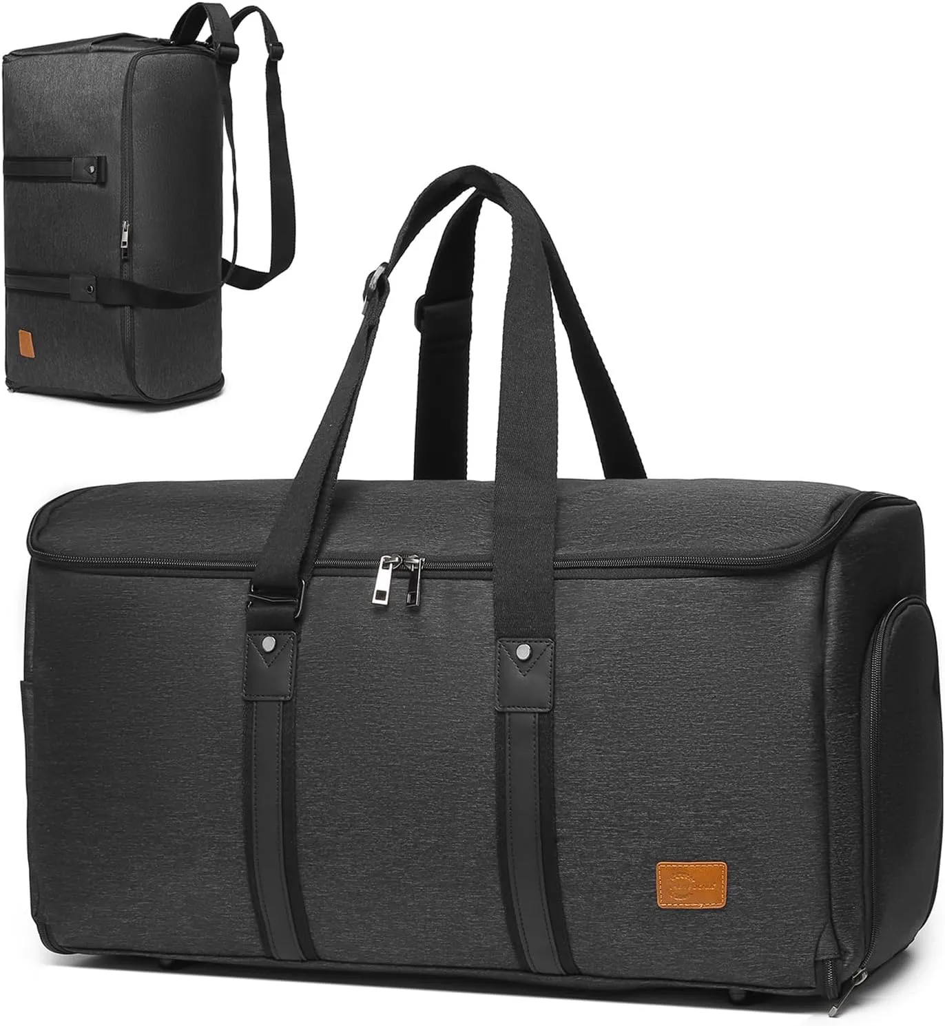 Seyfocnia Convertible Garment Bag for Travel, Carry On Travel Garment Bag Backpack for Men Women, 3 in 1 Hanging Suitcase Suit Business Bag