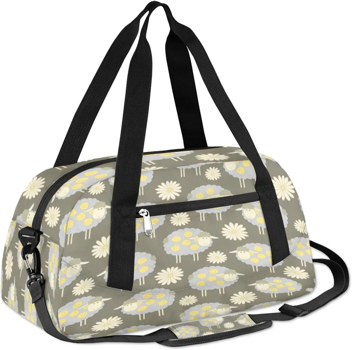 Sheep Daisy Gym Bag, Duffle Bag, Weekender Bag, Duffel Bag, Overnight Bag, Travel Duffel Bag, Dance Bag, Tote Bag, Beach Bag, Pool Bag, Gym Duffle Bag, Carry on Bag