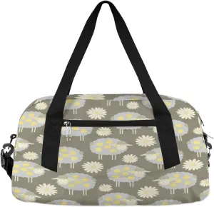Sheep Daisy Gym Bag, Duffle Bag, Weekender Bag, Duffel Bag, Overnight Bag, Travel Duffel Bag, Dance Bag, Tote Bag, Beach Bag, Pool Bag, Gym Duffle Bag, Carry on Bag