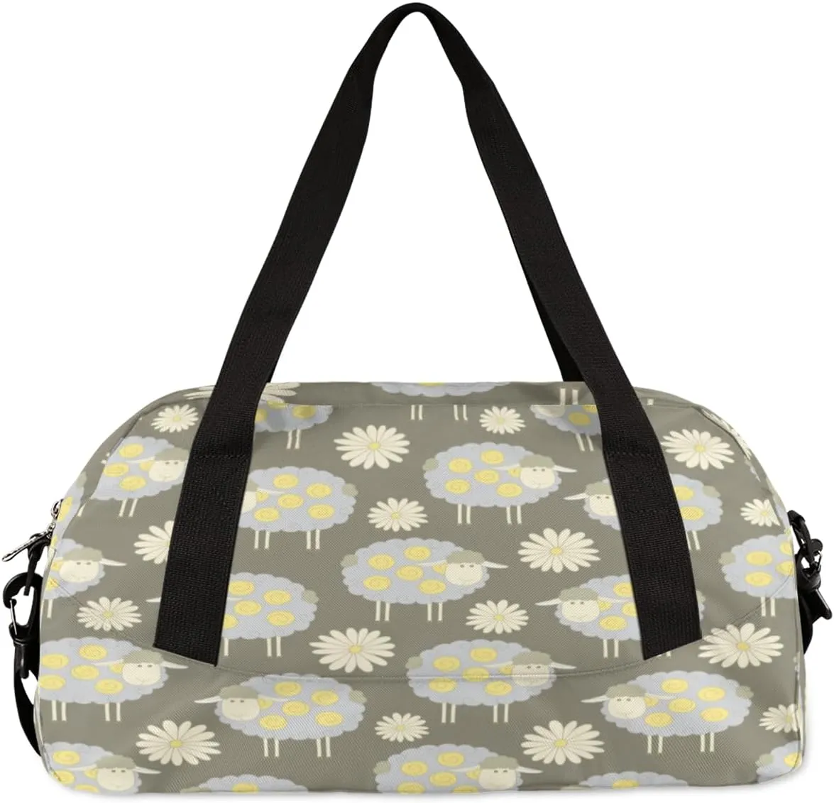 Sheep Daisy Gym Bag, Duffle Bag, Weekender Bag, Duffel Bag, Overnight Bag, Travel Duffel Bag, Dance Bag, Tote Bag, Beach Bag, Pool Bag, Gym Duffle Bag, Carry on Bag
