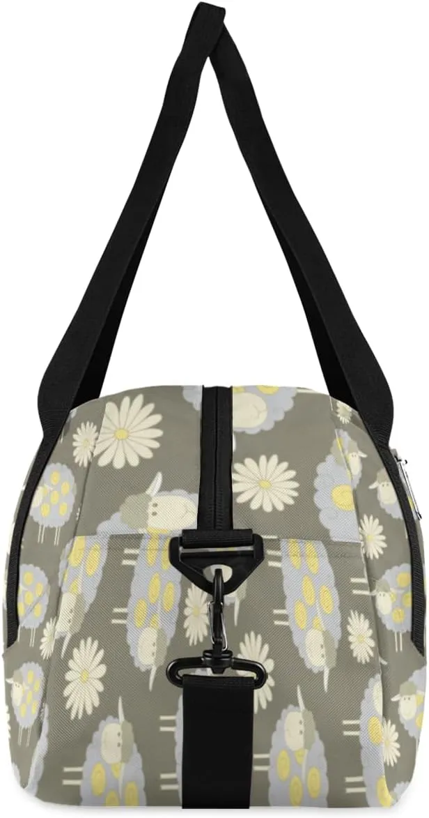 Sheep Daisy Gym Bag, Duffle Bag, Weekender Bag, Duffel Bag, Overnight Bag, Travel Duffel Bag, Dance Bag, Tote Bag, Beach Bag, Pool Bag, Gym Duffle Bag, Carry on Bag