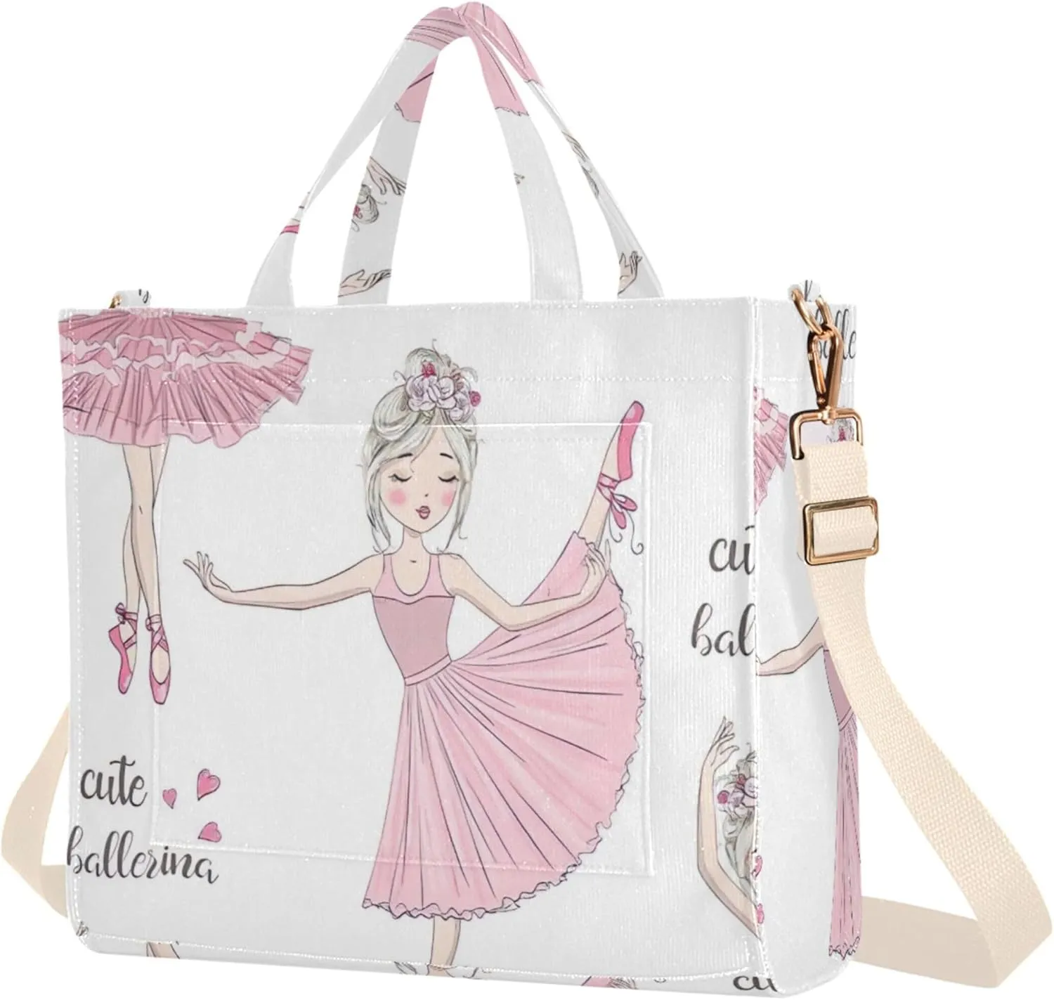 Shepherd Dog Cute Shoulder Tote Women Beach Travel Tote Aesthetic Purses Tote Bag with Pockets