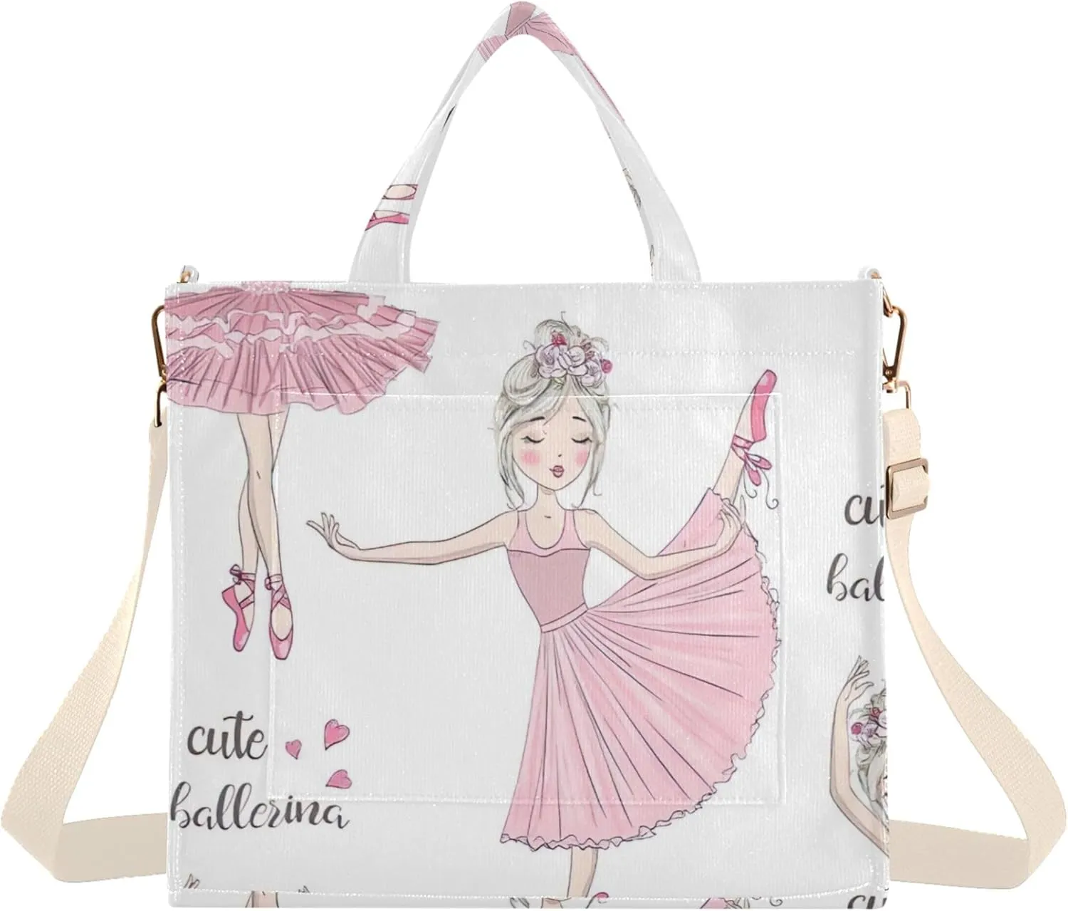 Shepherd Dog Cute Shoulder Tote Women Beach Travel Tote Aesthetic Purses Tote Bag with Pockets