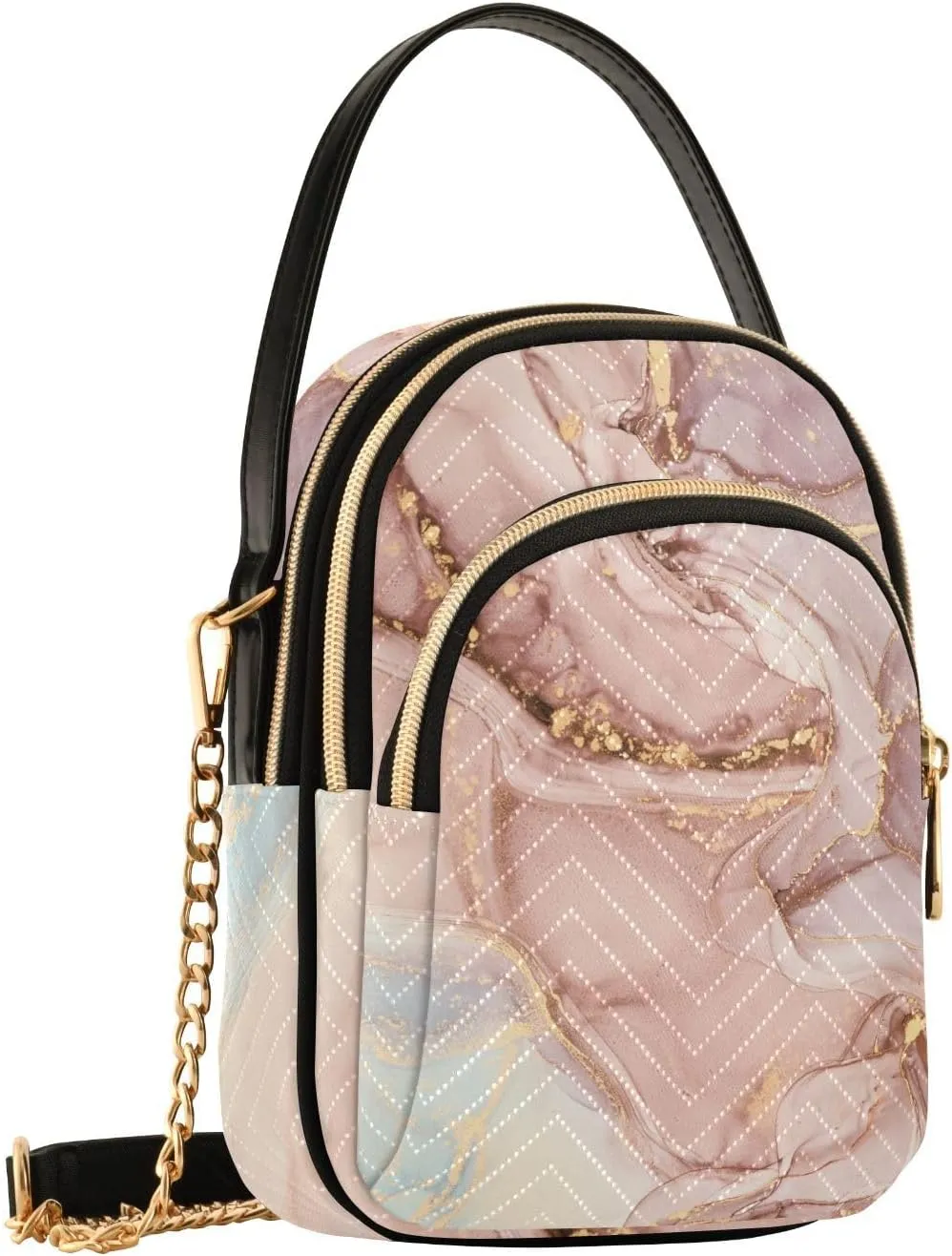 Shiny Glitter Lavender Women's Crossbody Bag, Women's Purses and Handbags Cross Body Bag for Woman