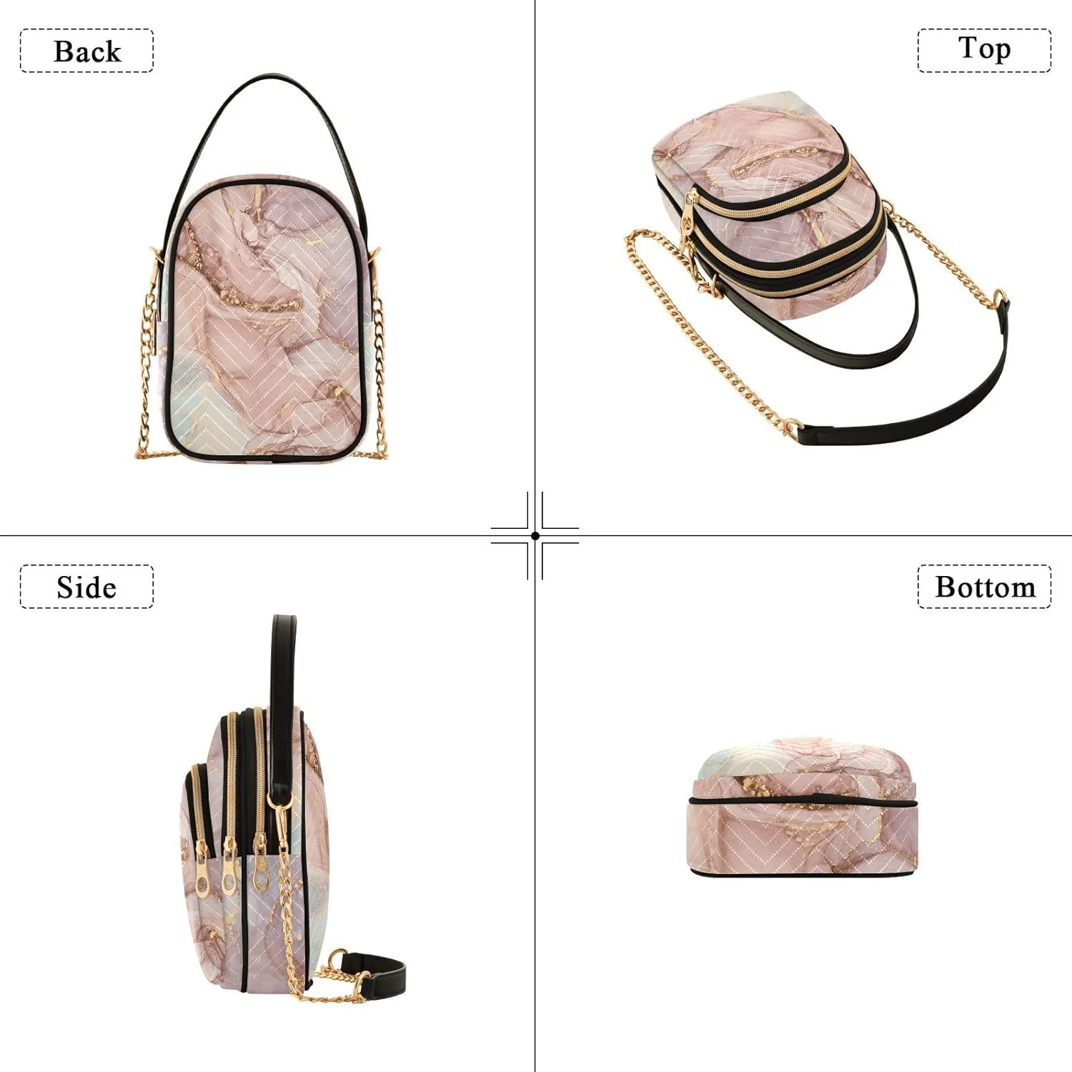 Shiny Glitter Lavender Women's Crossbody Bag, Women's Purses and Handbags Cross Body Bag for Woman