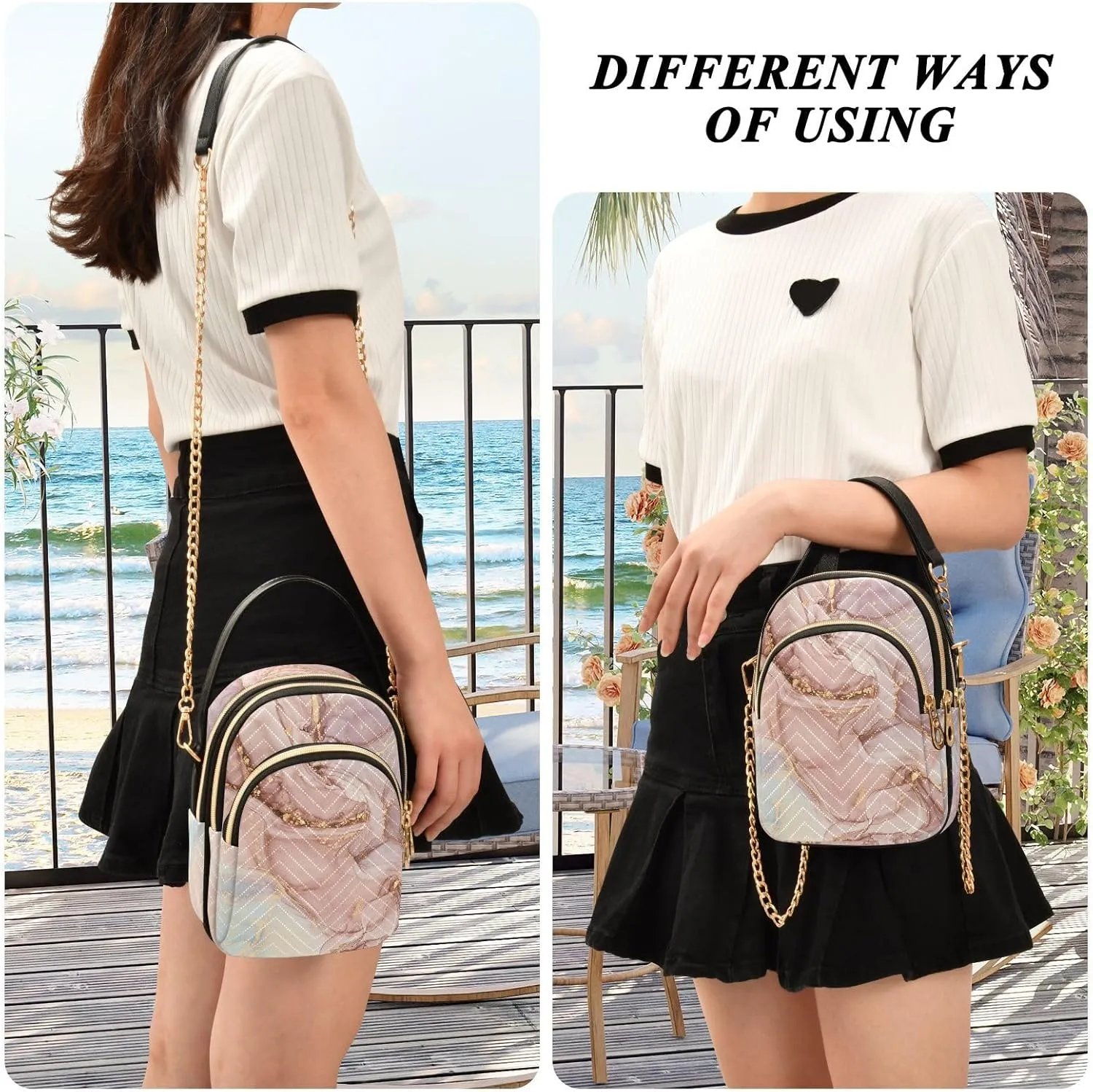 Shiny Glitter Lavender Women's Crossbody Bag, Women's Purses and Handbags Cross Body Bag for Woman