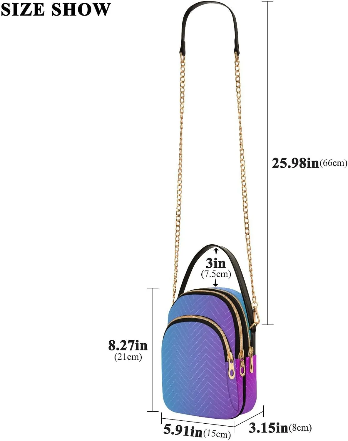 Shiny Glitter Lavender Women's Crossbody Bag, Women's Purses and Handbags Cross Body Bag for Woman