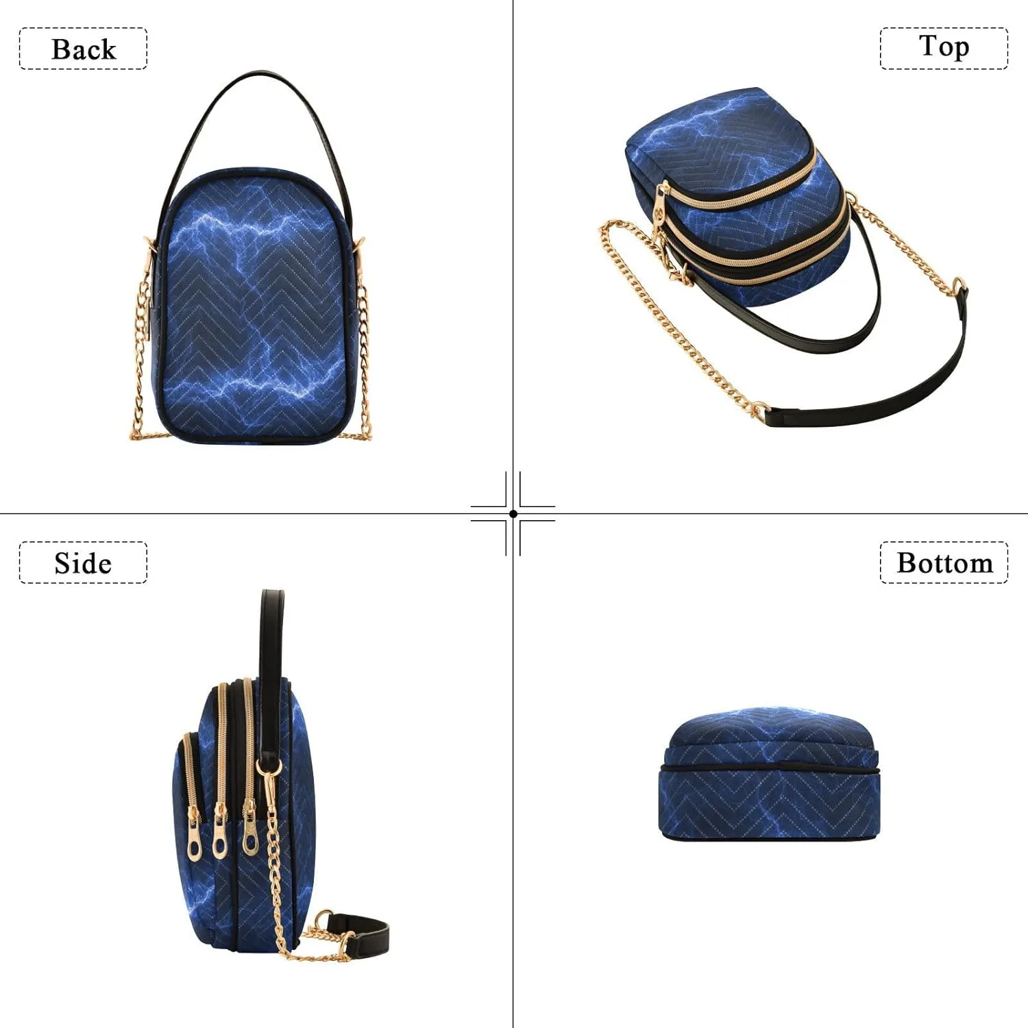 Shiny Glitter Lavender Women's Crossbody Bag, Women's Purses and Handbags Cross Body Bag for Woman