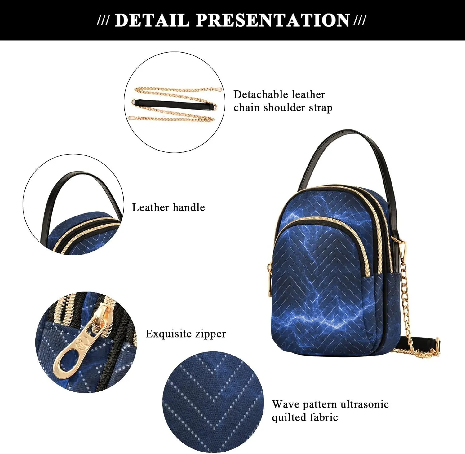 Shiny Glitter Lavender Women's Crossbody Bag, Women's Purses and Handbags Cross Body Bag for Woman