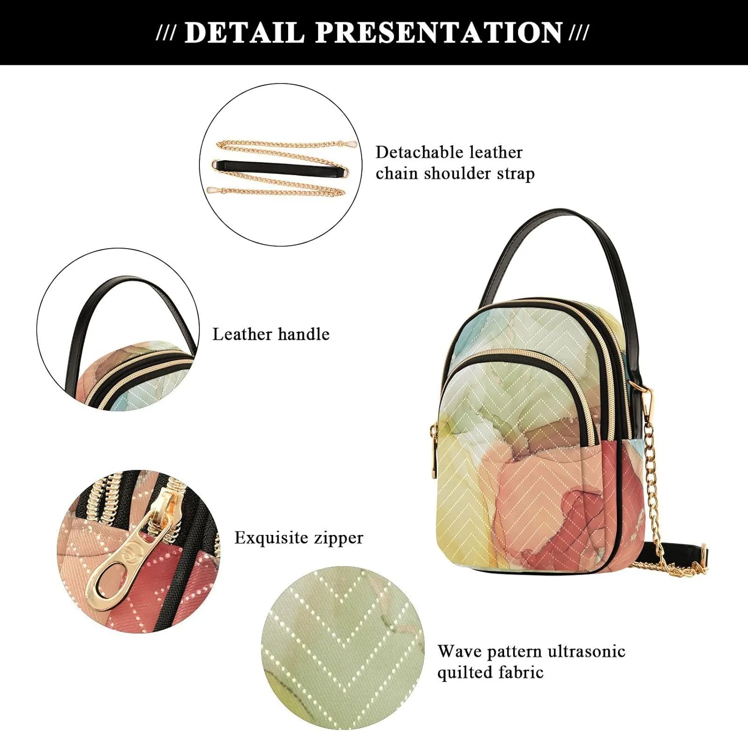 Shiny Glitter Lavender Women's Crossbody Bag, Women's Purses and Handbags Cross Body Bag for Woman