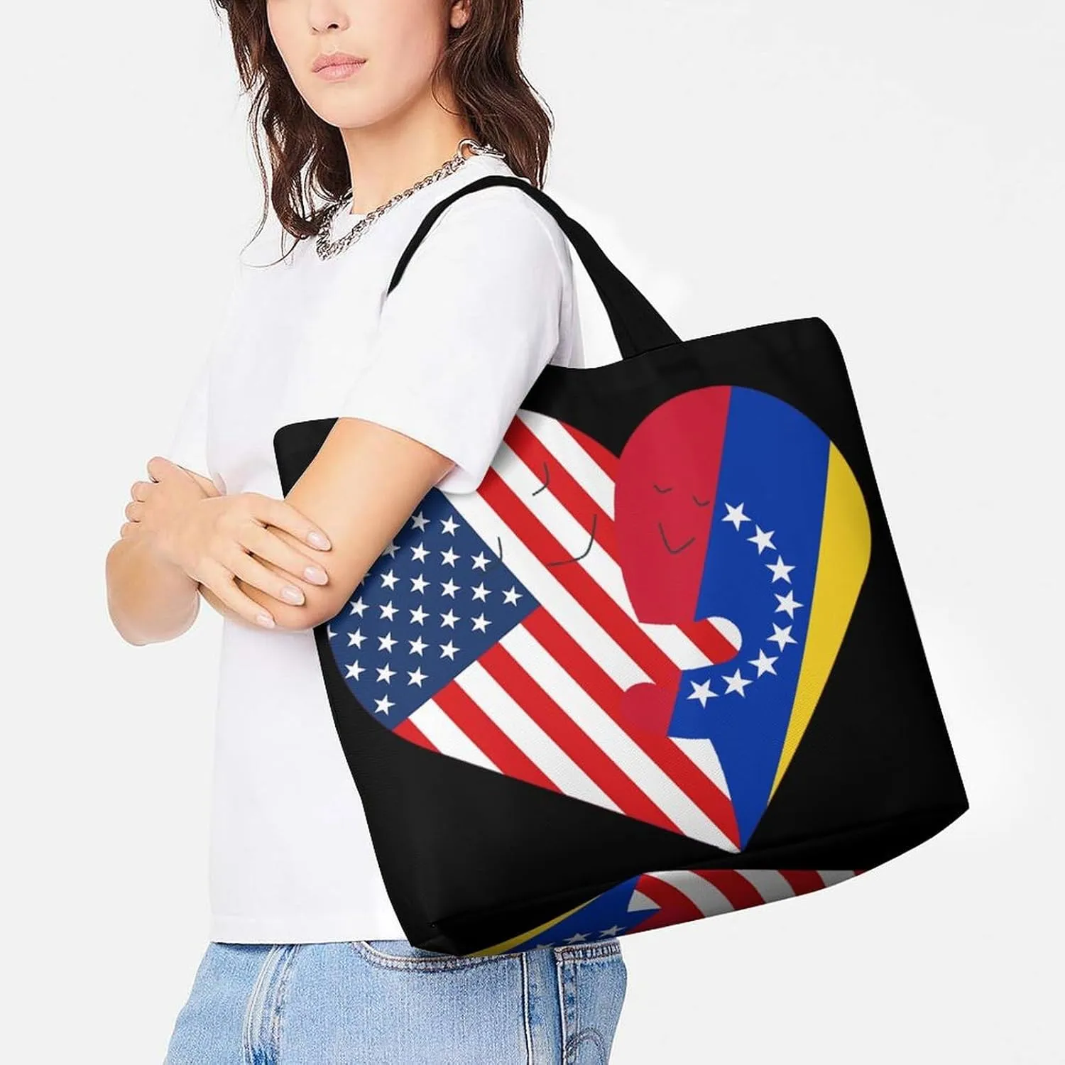 Shopping Bag for Women,Reusable Foldable Totes Grocery Bags with Handles for Birthday Gifts And Party Bags