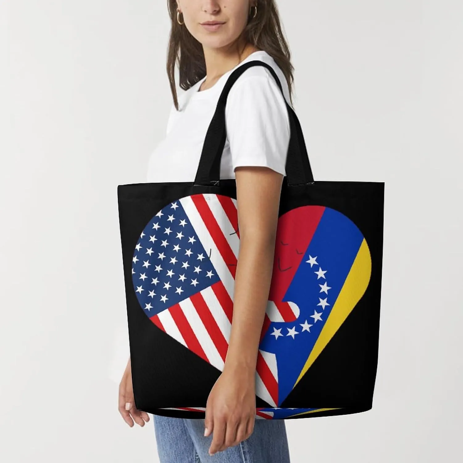Shopping Bag for Women,Reusable Foldable Totes Grocery Bags with Handles for Birthday Gifts And Party Bags