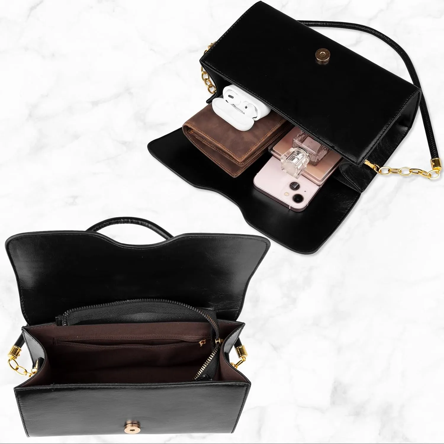Shoulder Bag for Women, Cute Soft PU Leather Small Purse Handbags, Trendy Underarm Bag Tote Clutch Purses for Women