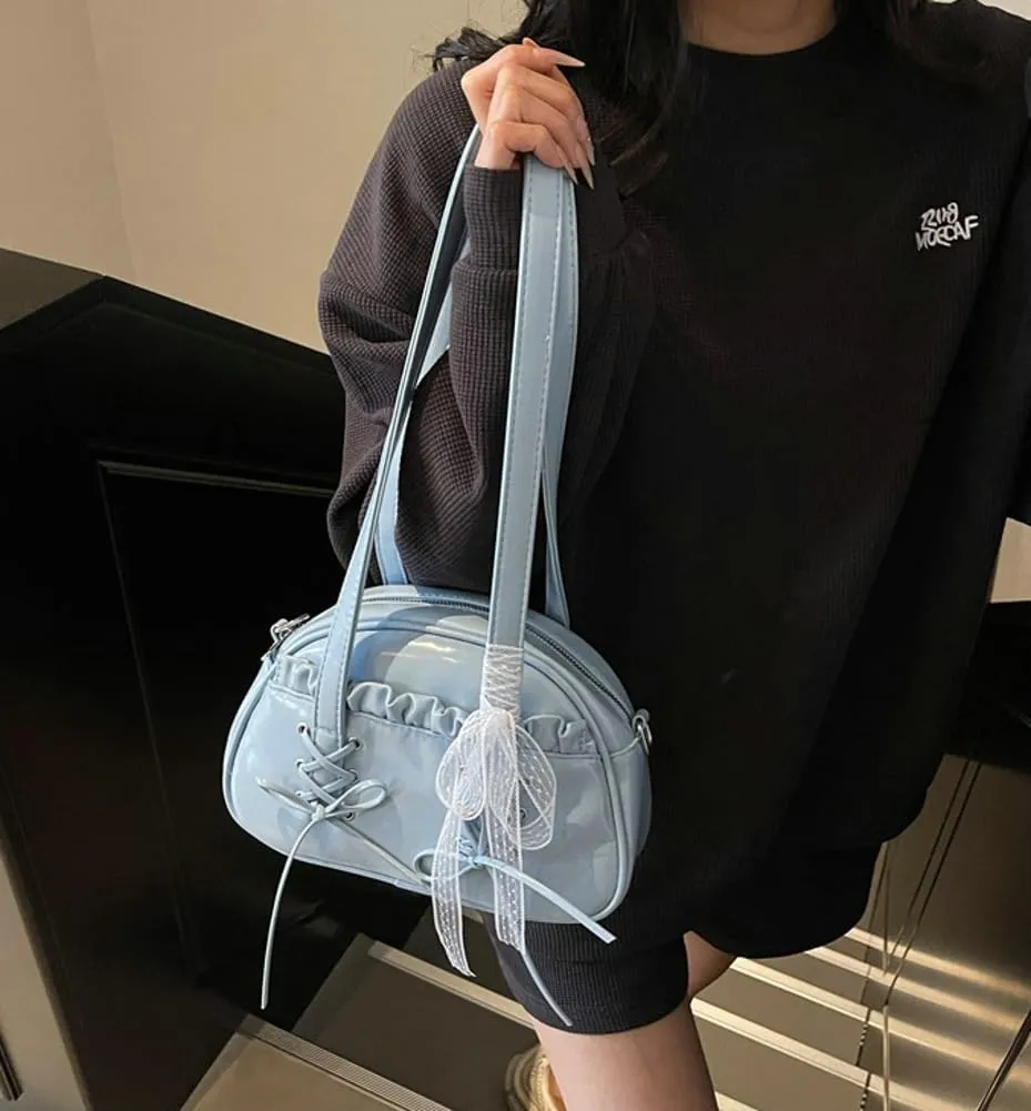 Shoulder Bag for Women PU Leather Tote Handbag Cute Bow Y2k Purse Satchels Underarm Crossbody Bags Clutch Purses 2025