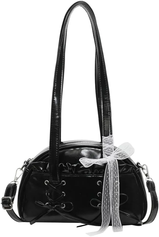 Shoulder Bag for Women PU Leather Tote Handbag Cute Bow Y2k Purse Satchels Underarm Crossbody Bags Clutch Purses 2025