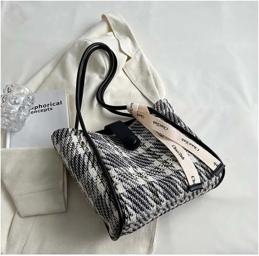 Shoulder Bag Women's Autumn and Winter Canvas Commuter Tote Crossbody Bags