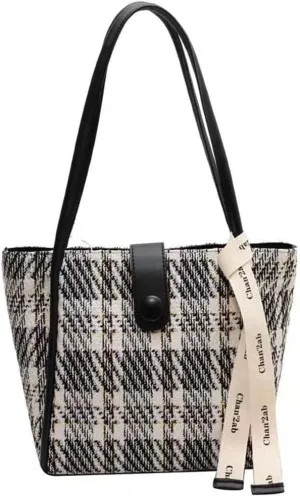Shoulder Bag Women's Autumn and Winter Canvas Commuter Tote Crossbody Bags