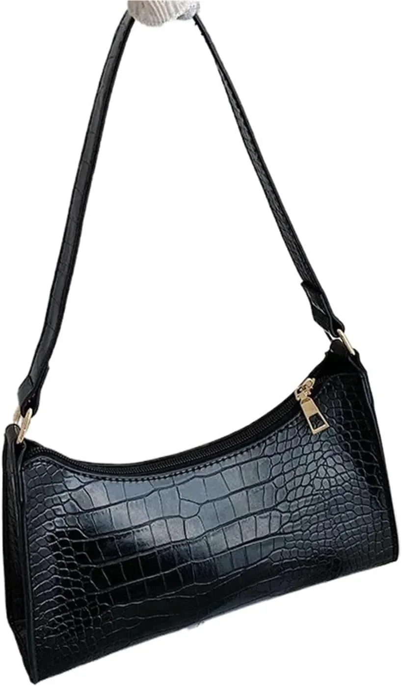 Shoulder Bags Simple PU Leather Armpit Purse Small Handbag Underarm Bag