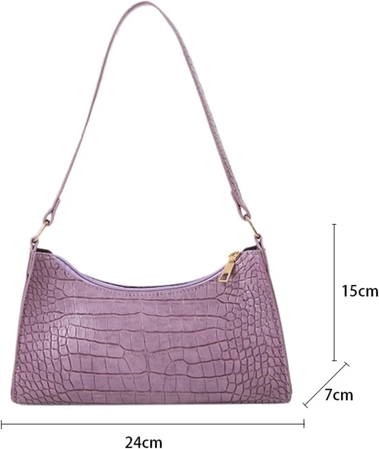 Shoulder Bags Simple PU Leather Armpit Purse Small Handbag Underarm Bag