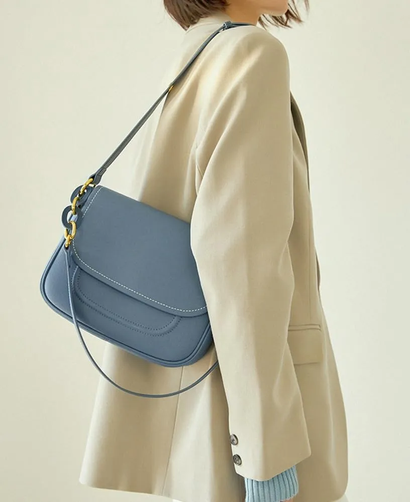 Shoulder Leather Handbags for Women Small Hobo Tote Handbags Stylish Top-handle Bag Ladies Crossbody Purse