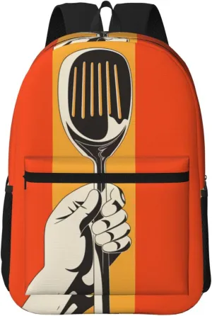 Shovel in hand Printed 17-inch large capacity backpack - unisex, suitable for work, hiking and camping