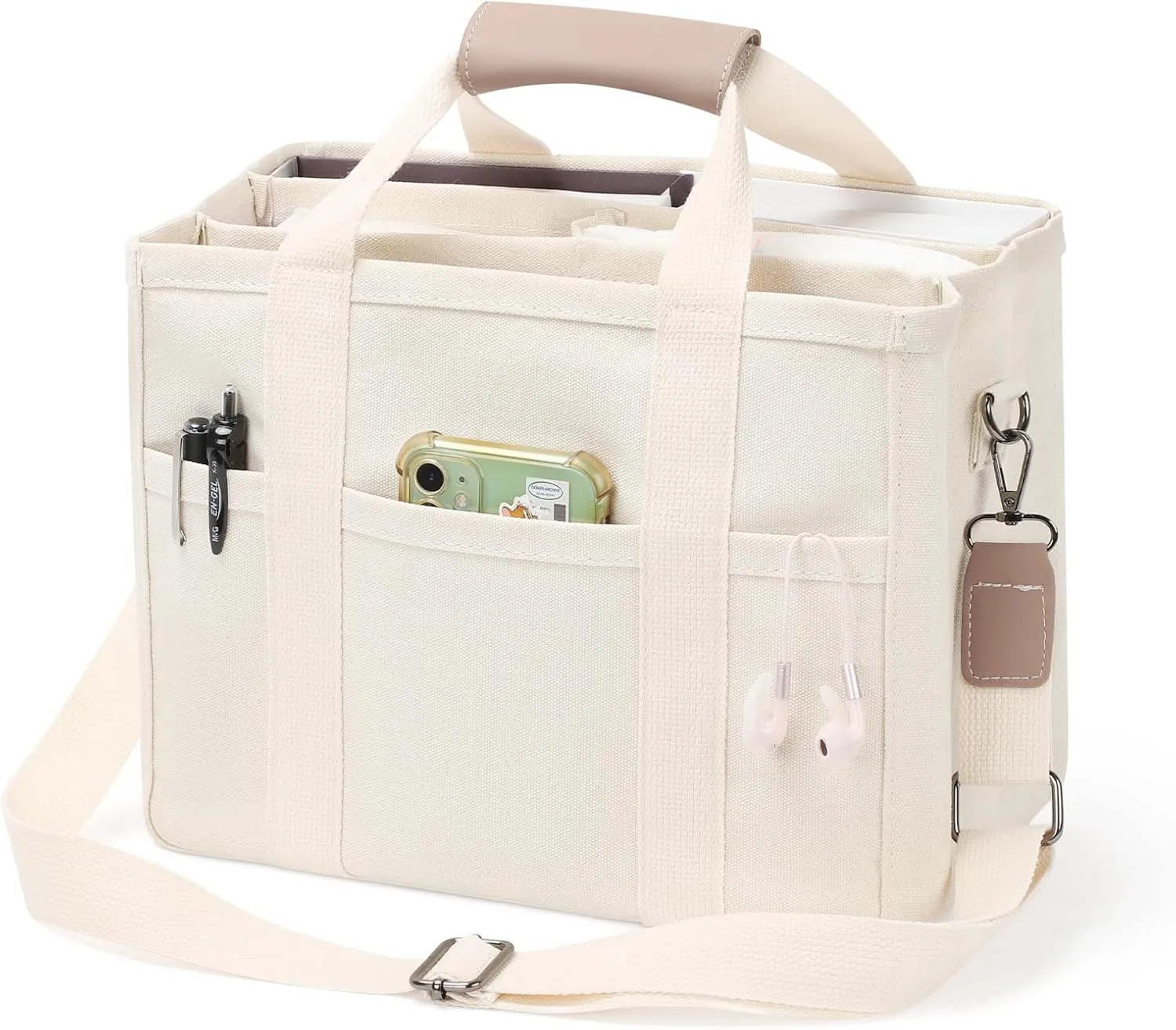 Sightor Canvas Tote Hobo Crossbody Mommy Shoulder Bag Multipocket Large Capacity
