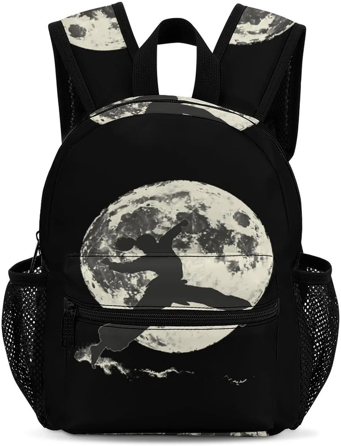 Silhouette Karate Martial ArtsTaekwondo 13 Inch Backpack Waterproof Lightweight Travel Backpack Purse Hiking Daypack