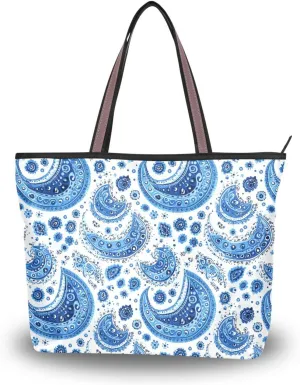 Silk Fabric Zippered Tote For Women Trendy Purses And Handbags for Everyday & Travel