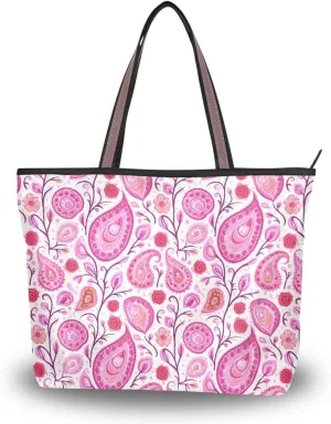 Silk Fabric Zippered Womens Tote Bag Convenient Satchel Handbags for Women for Everyday & Travel