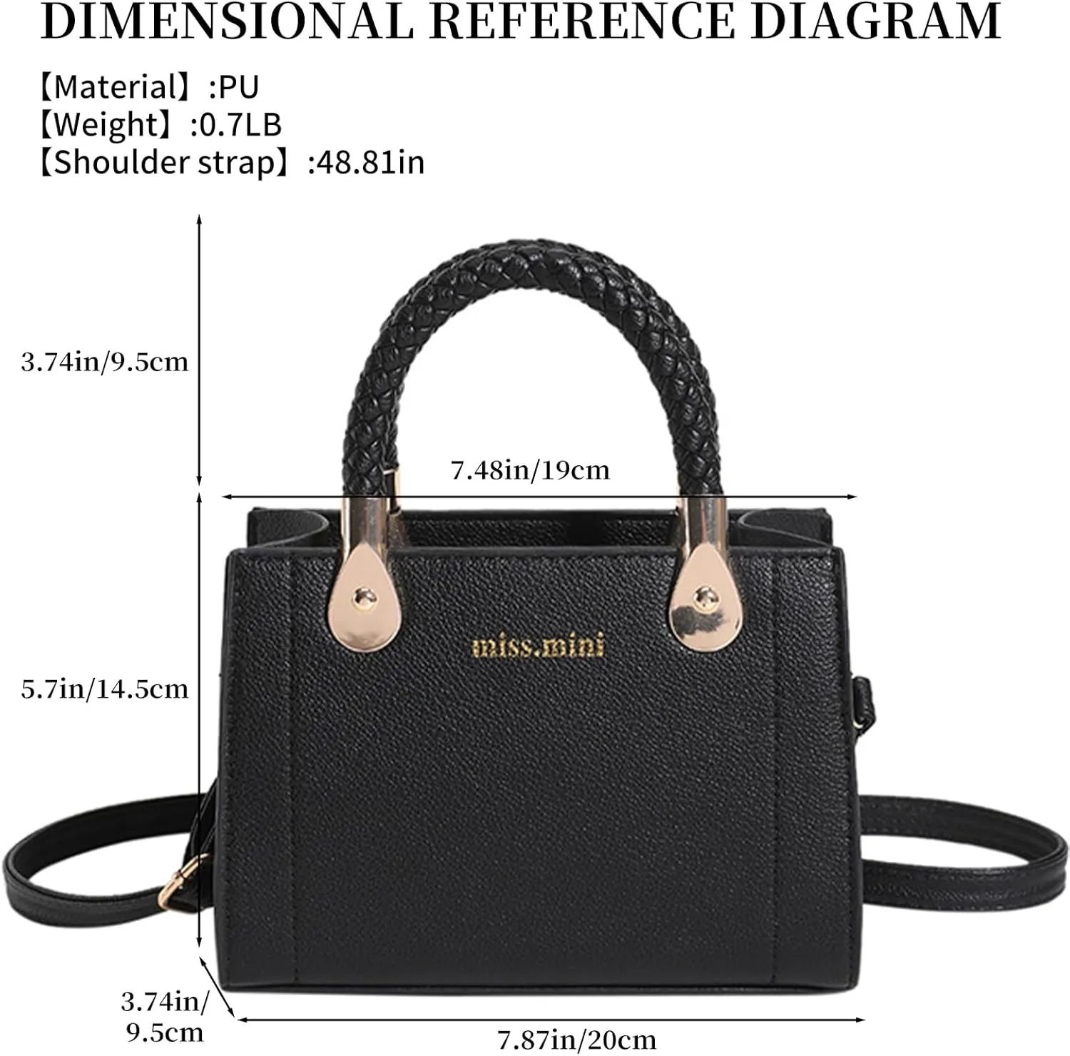 Simplicity Tote Bag for Women,Small Crossbody Bags for Women with Woven Handle Suitable For Party, Work, Leisure