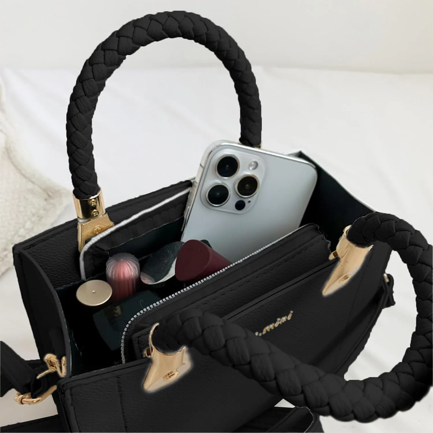 Simplicity Tote Bag for Women,Small Crossbody Bags for Women with Woven Handle Suitable For Party, Work, Leisure