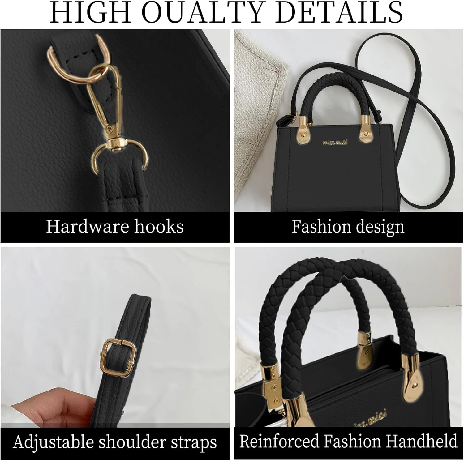 Simplicity Tote Bag for Women,Small Crossbody Bags for Women with Woven Handle Suitable For Party, Work, Leisure