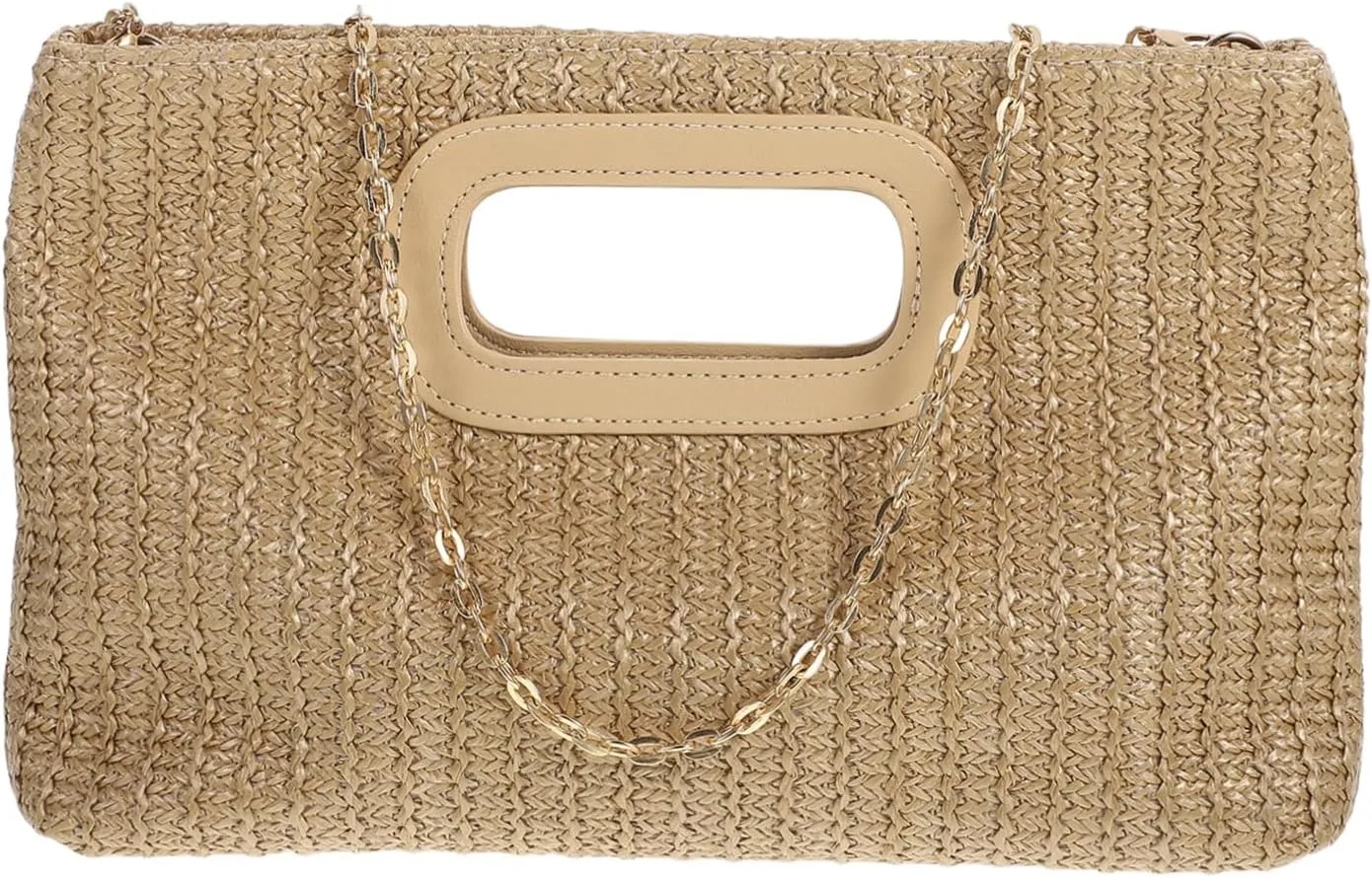 Simulated Grass Handbag with Removable Chain for Women Stylish Shoulder Purse for Everyday Use Parties and Travel Chic Saddle Bag Design