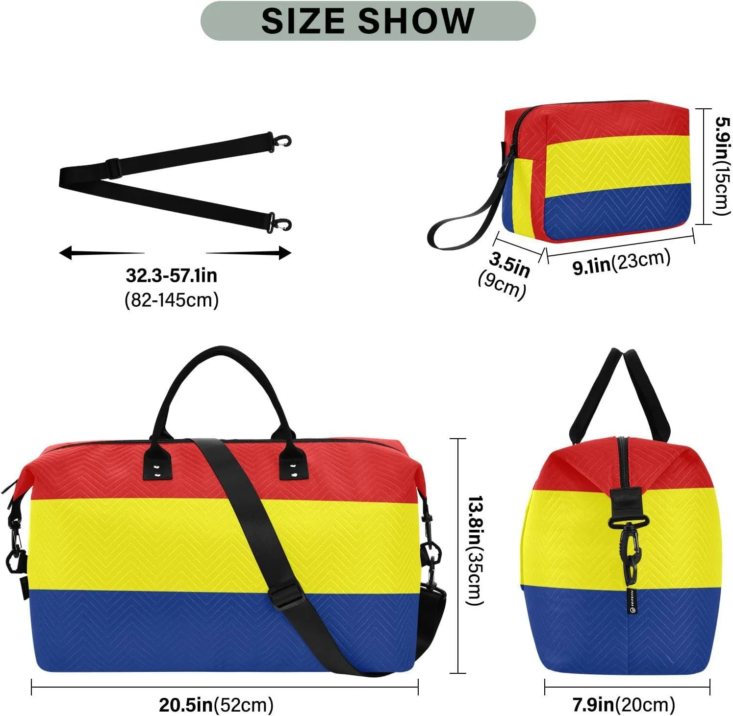 Sinestour Austronesian Flag Travel Duffel Bag for Men Women with Makeup Bag Weekend Overnight Carry On Bags for Getaway Weekend Travel