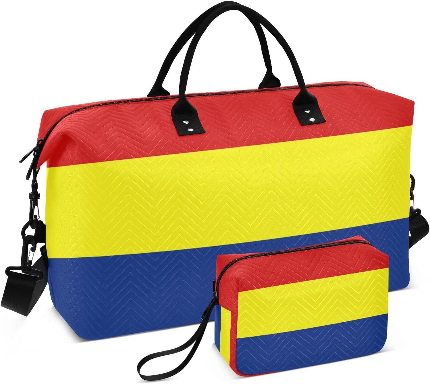 Sinestour Austronesian Flag Travel Duffel Bag for Men Women with Makeup Bag Weekend Overnight Carry On Bags for Getaway Weekend Travel