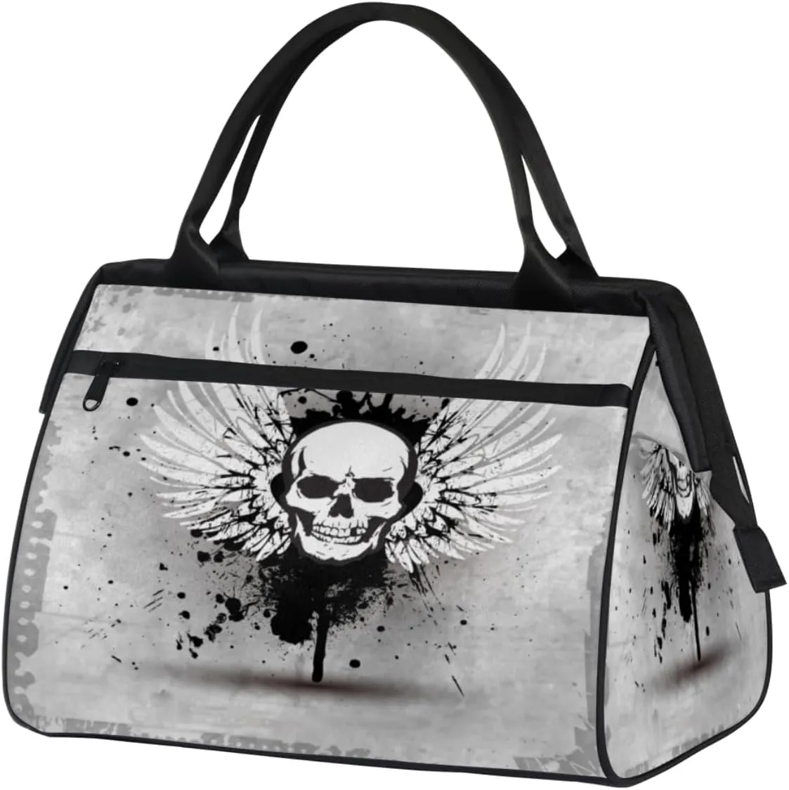 Skull Wings Travel Duffel Bag Sports Travel Duffel Bag Waterproof Durable Large Gym Tote Bag Weekender Overnight Bag for Women Travel Gym Yoga